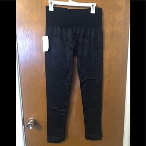 Paisley Print Leggings Black